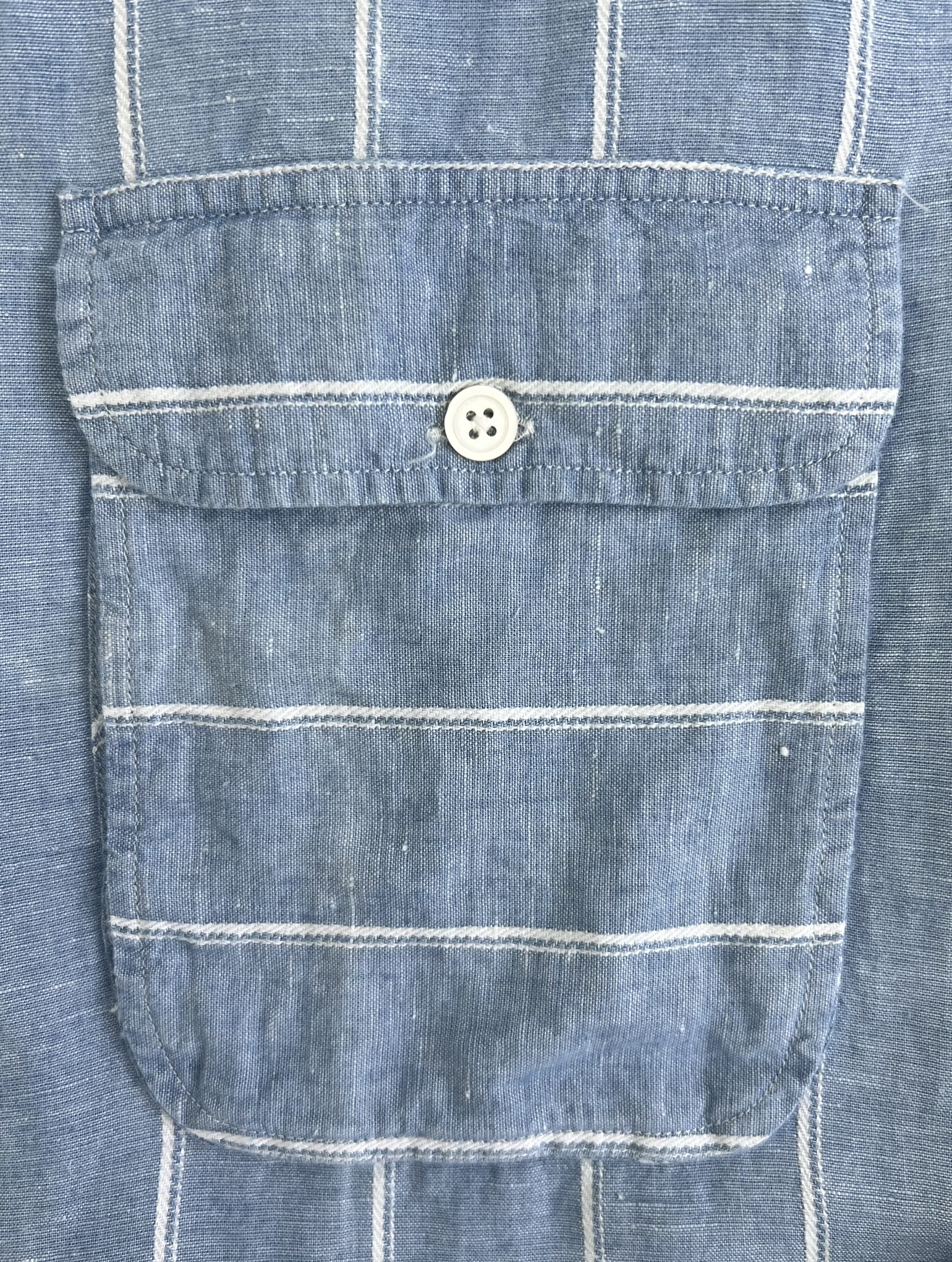 Casual Striped Linen Blend Shirt 9494E - Image 5