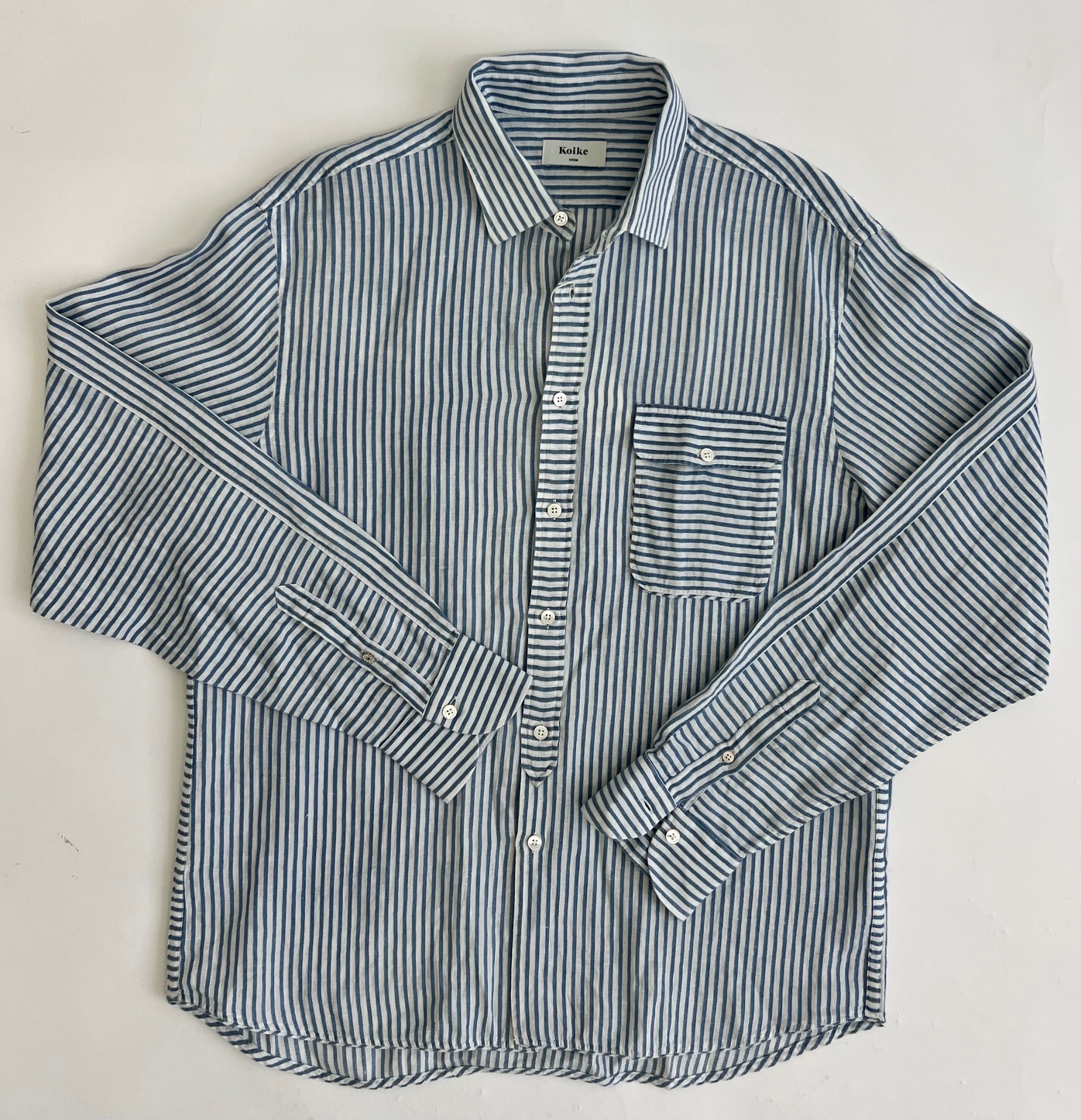 Casual Striped Linen Blend Shirt 9494E