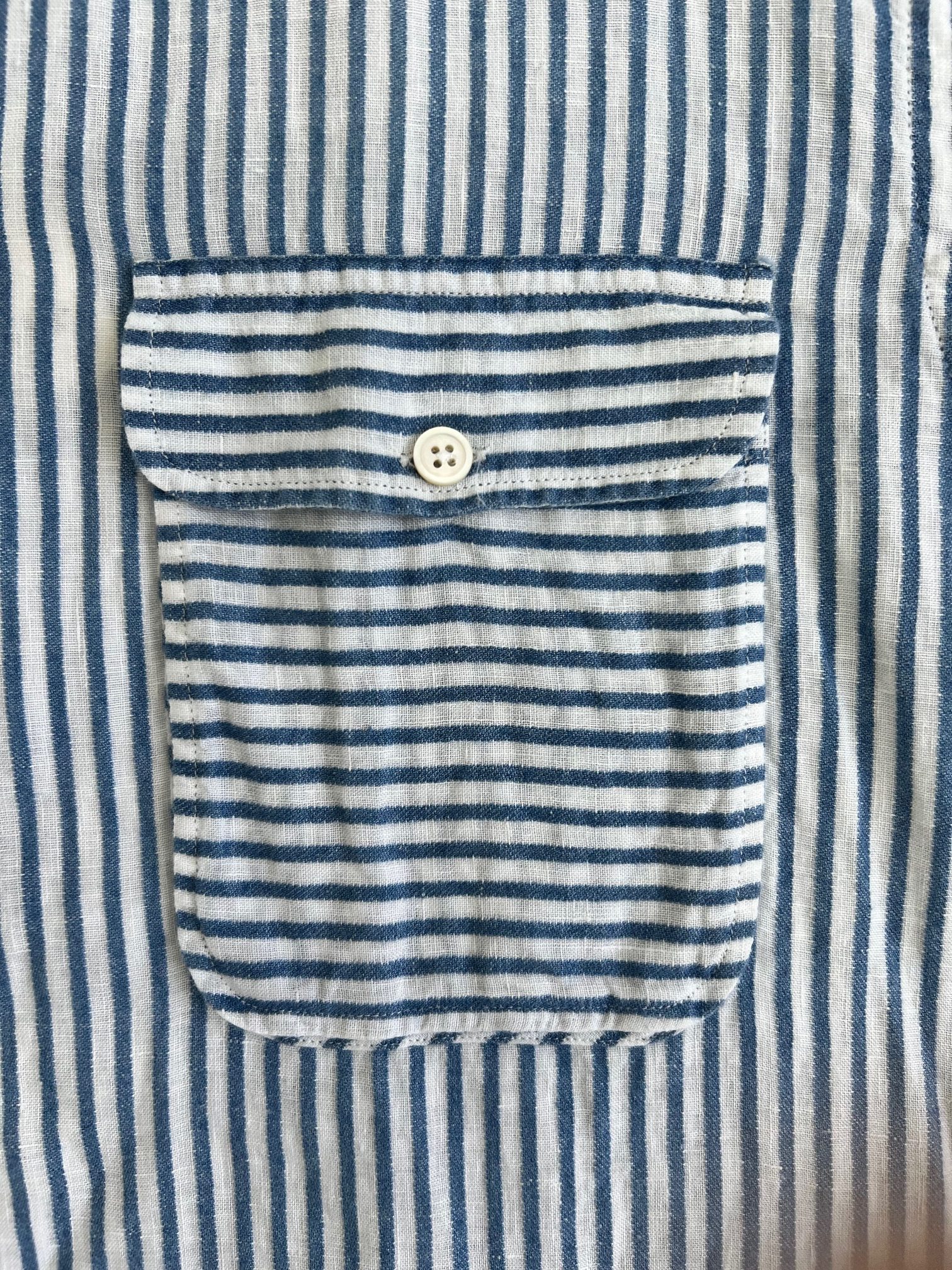 Casual Striped Linen Blend Shirt 9494E - Image 2