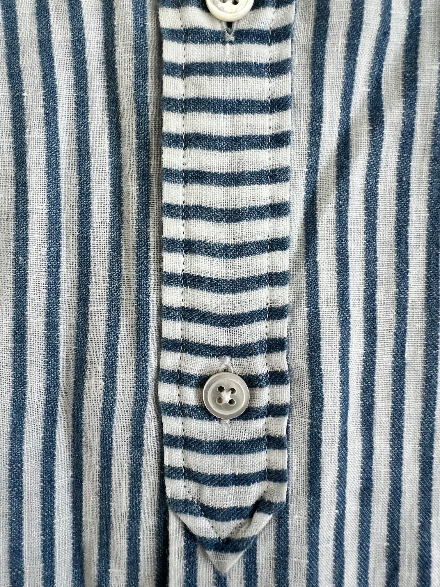 Casual Striped Linen Blend Shirt 9494E - Image 3