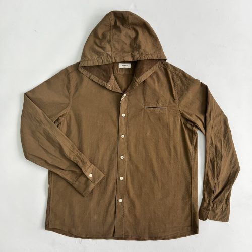 Casual Seersucker Shirt w/ Hood 9592