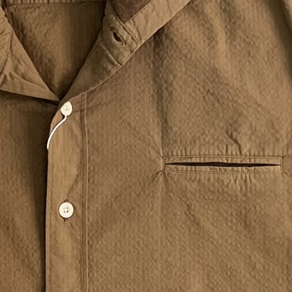 Casual Seersucker Shirt w/ Hood 9592 - Image 2