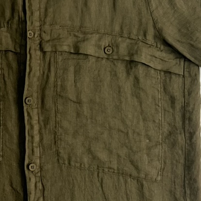 Short Sleeve Linen Shirt V311 - Image 3