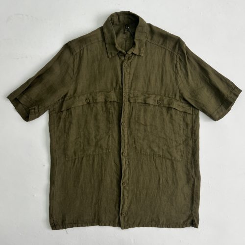 Short Sleeve Linen Shirt V311